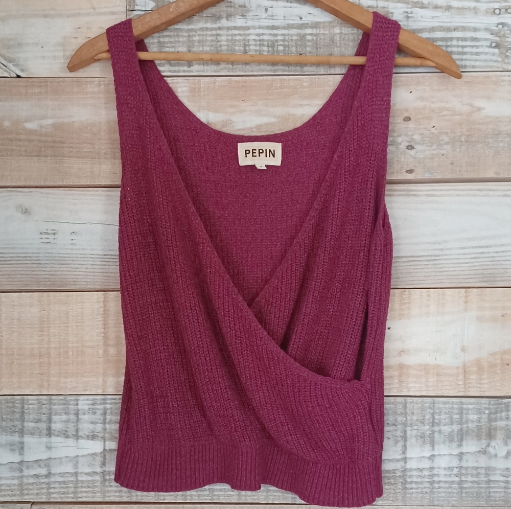 Pepin anthropologie wrap sweater tank